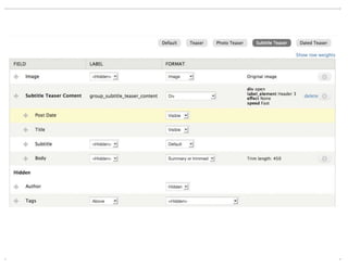 View Modes (DrupalCon Denver 2012)
