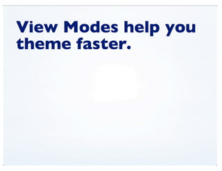 View Modes (DrupalCon Denver 2012)