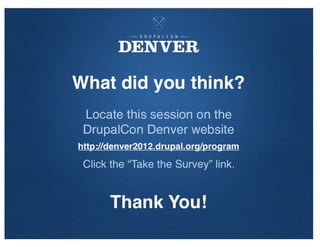 View Modes (DrupalCon Denver 2012)