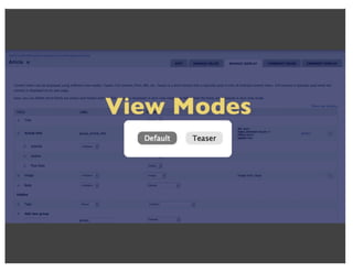 View Modes (DrupalCon Denver 2012)