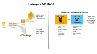 Hadoop vs SAP HANA
 