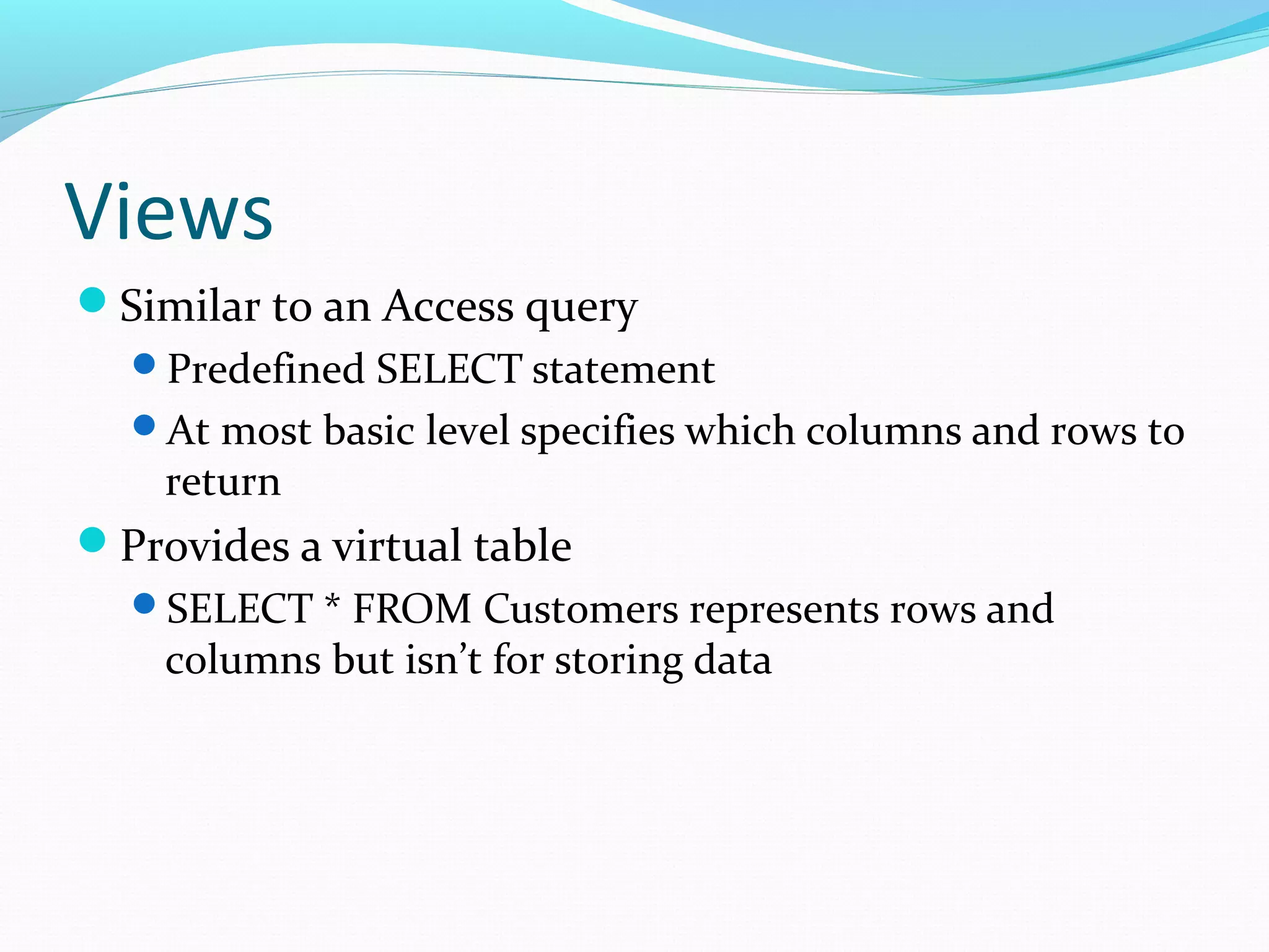 SQL Server Views | PPT