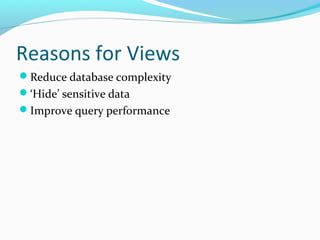 SQL Server Views | PPT