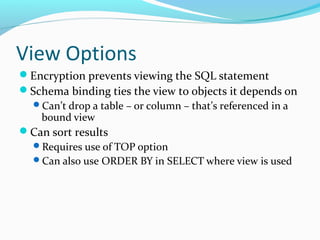 SQL Server Views | PPT