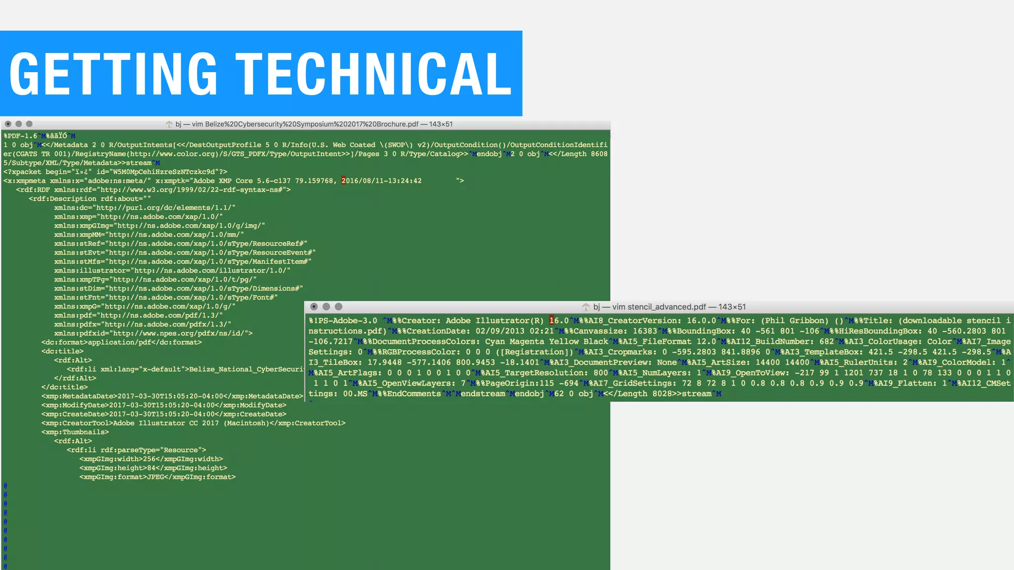 GETTING TECHNICAL
24
 