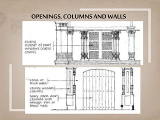 OPENINGS, COLUMNS AND WALLS
 