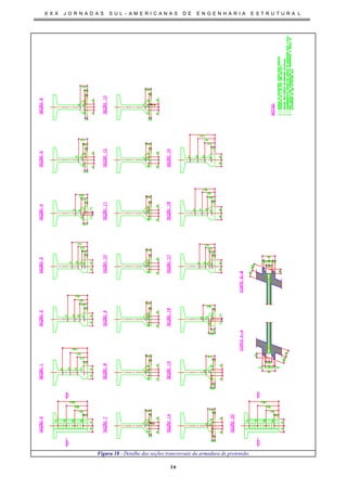 X X X J O R N A D A S S U L - A M E R I C A N A S D E E N G E N H A R I A E S T R U T U R A L
16
Figura 18 - Detalhe das seções transversais da armadura de protensão.
 
