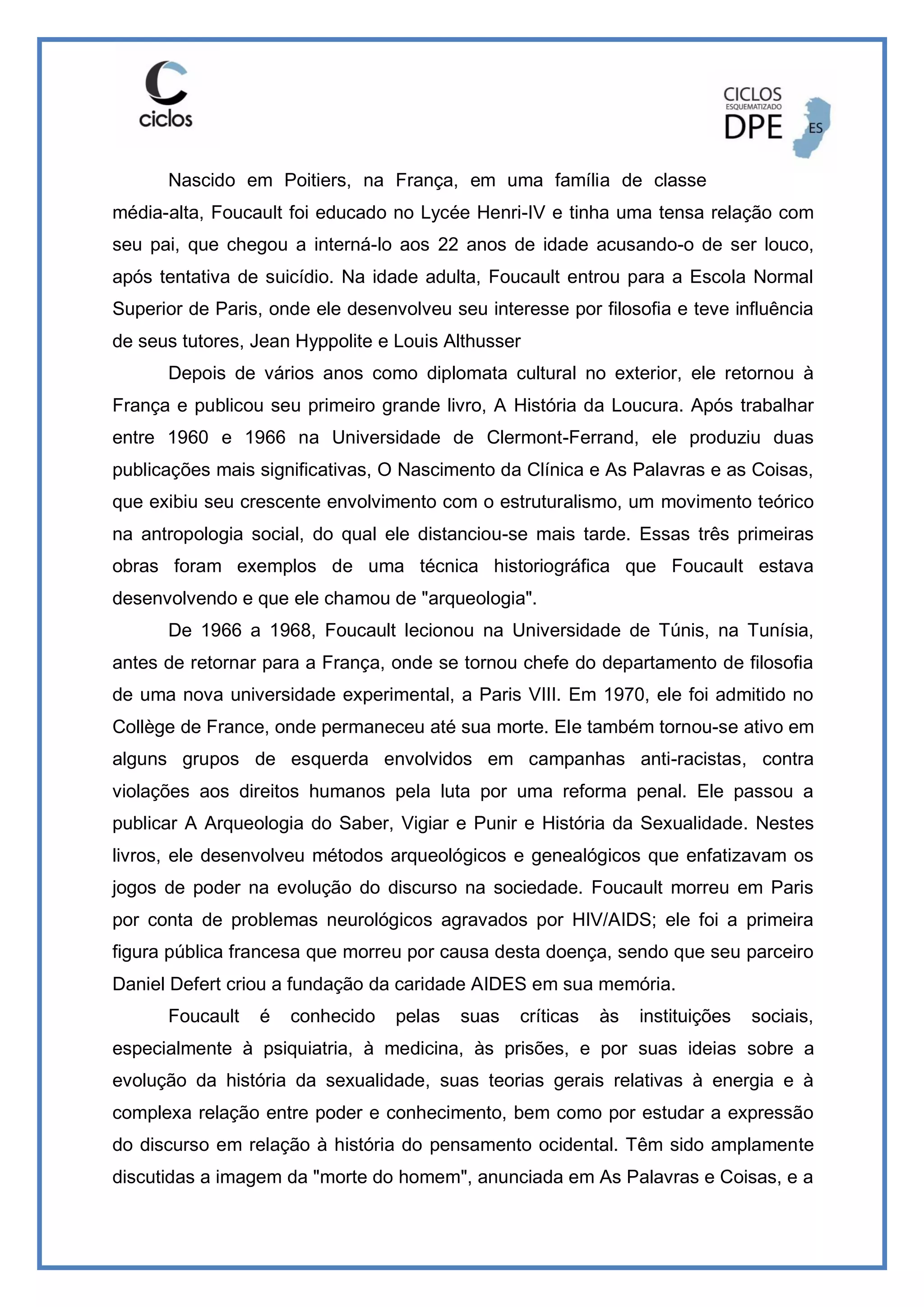 Vigiar e punir (resumo) | PDF