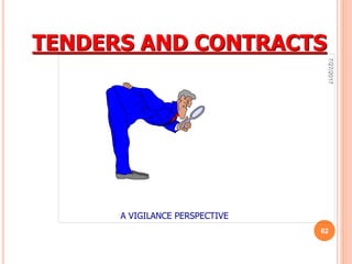 TENDERS AND CONTRACTS
A VIGILANCE PERSPECTIVE
7/27/2017
62
 