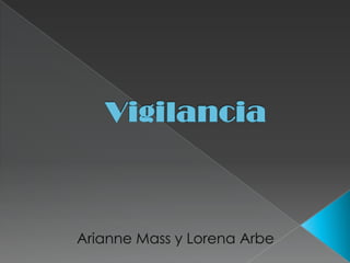 Vigilancia Arianne Mass y Lorena Arbe 