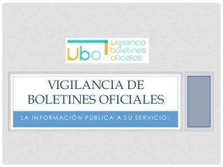 VIGILANCIA DE
BOLETINES OFICIALES
LA INFORMACIÓN PÚBLICA A SU SERVICIO.

 