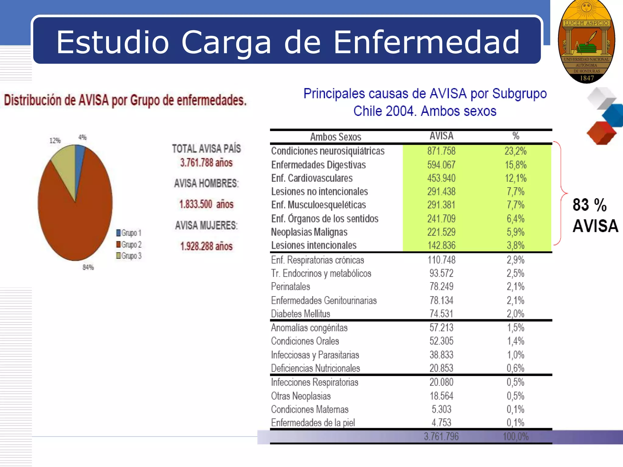 LOGO
Estudio Carga de Enfermedad
 