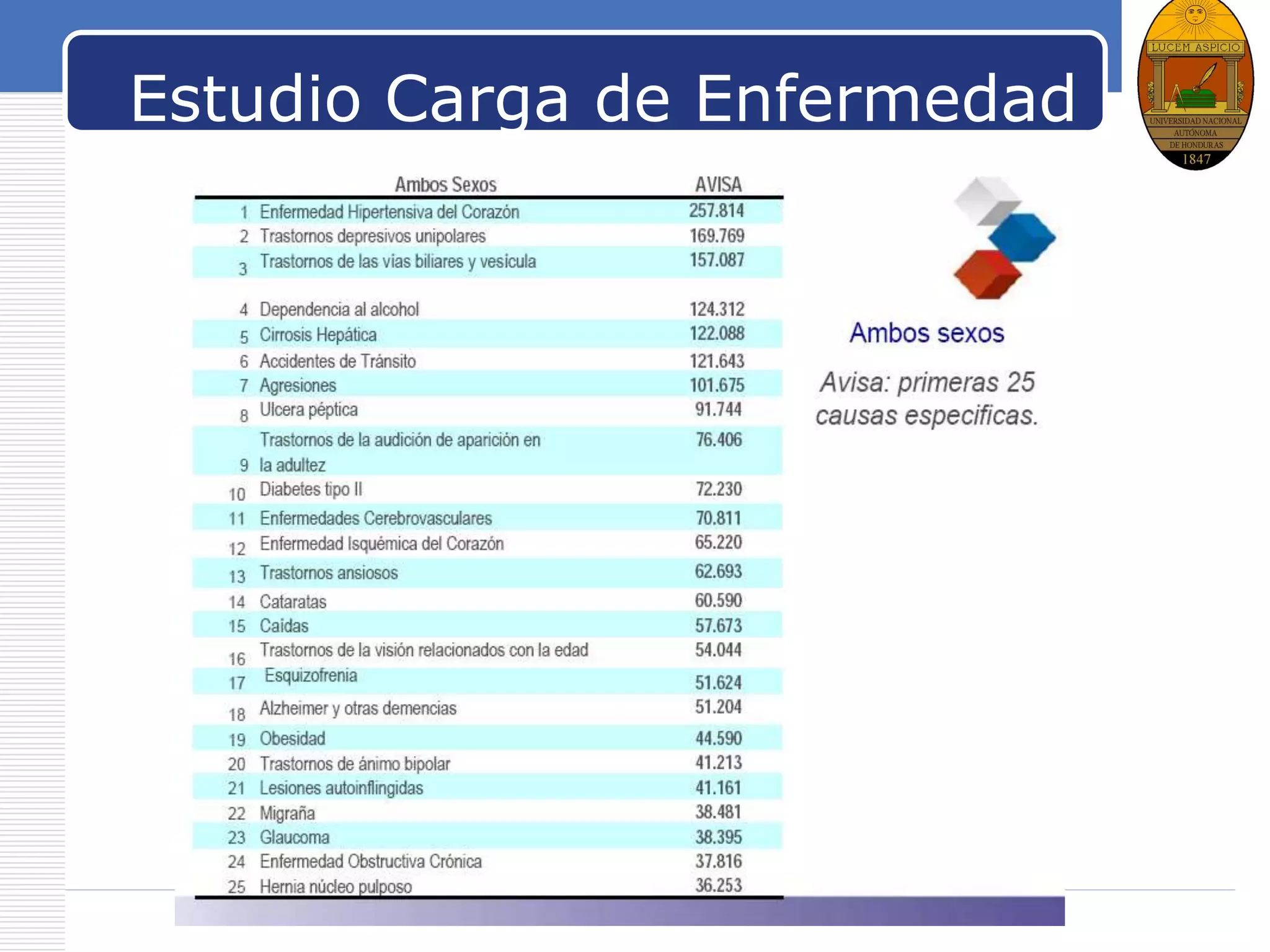 LOGO
Estudio Carga de Enfermedad
 
