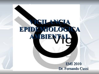 VIGILANCIA EPIDEMIOLÓGICA AMBIENTAL EMI 2010 Dr. Fernando Cussi 