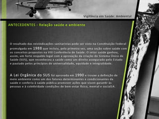 Saúde e Ambiente - Vigilância Ambiental