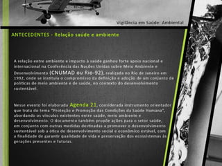 Saúde e Ambiente - Vigilância Ambiental