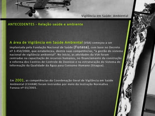 Saúde e Ambiente - Vigilância Ambiental