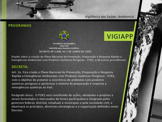 Saúde e Ambiente - Vigilância Ambiental