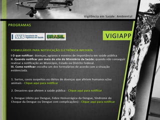 Saúde e Ambiente - Vigilância Ambiental