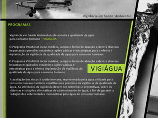 Saúde e Ambiente - Vigilância Ambiental