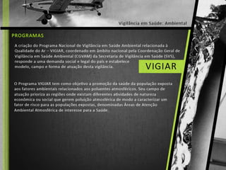 Saúde e Ambiente - Vigilância Ambiental