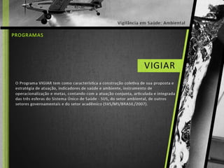 Saúde e Ambiente - Vigilância Ambiental