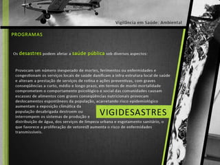 Saúde e Ambiente - Vigilância Ambiental