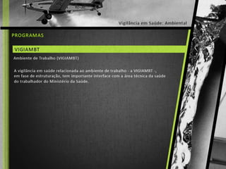 Saúde e Ambiente - Vigilância Ambiental