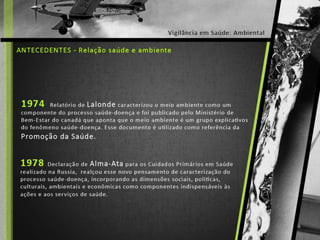 Saúde e Ambiente - Vigilância Ambiental