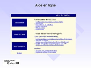 Aide en ligne 