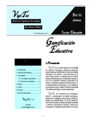 Gamificación Educativa - Boletín