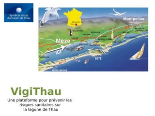 VigiThau
Une plateforme pour prévenir les
risques sanitaires sur
la lagune de Thau
 