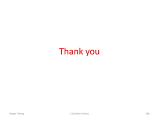 Thank you
Graph Theory S Sameen Fatima 118
 