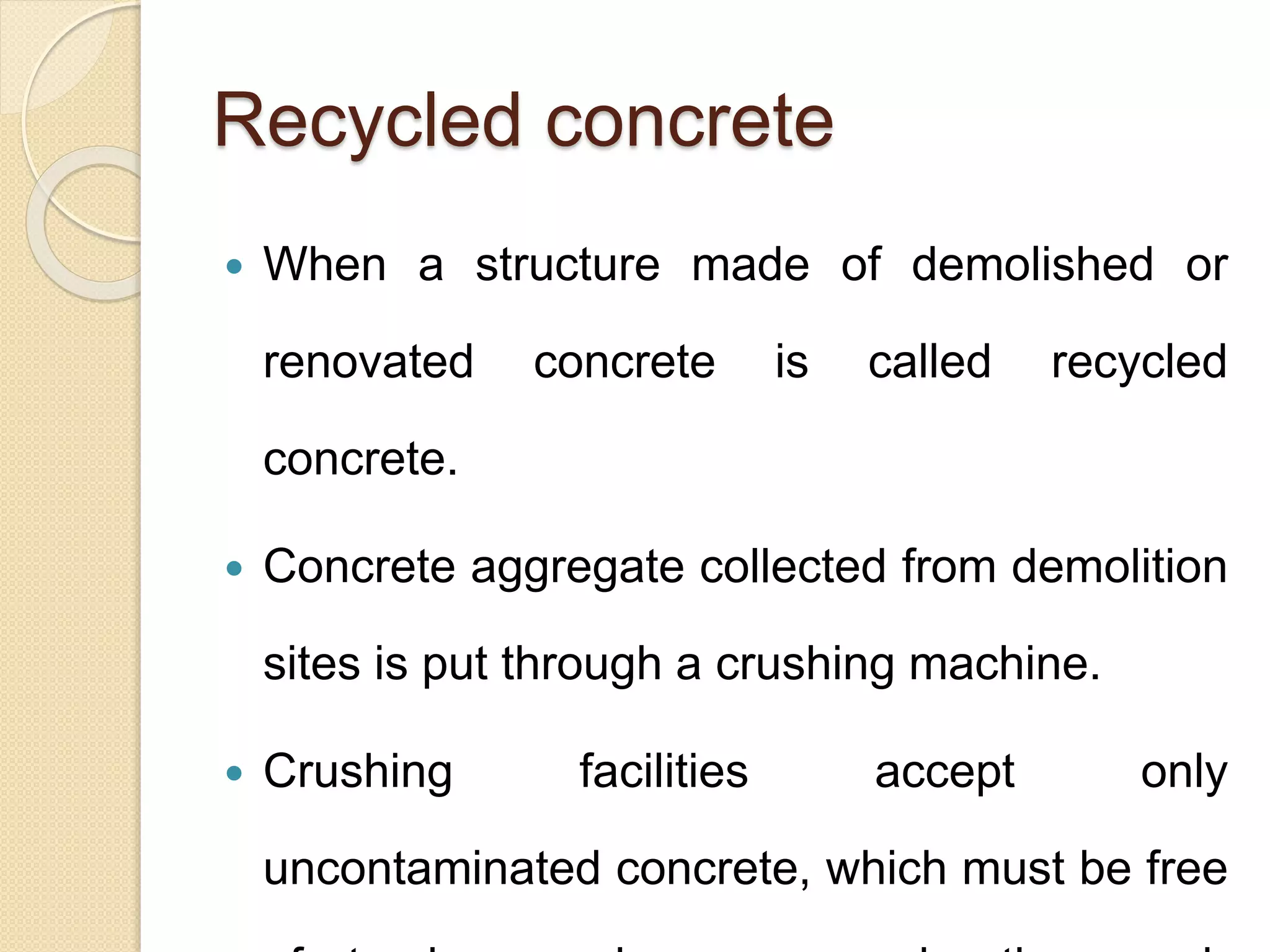Recycled aggregate concrete | PPTX