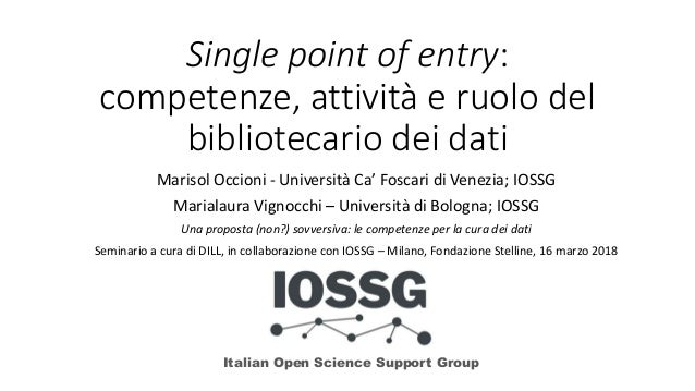 Single Point Of Entry Competenze Attività E Ruolo Del - 