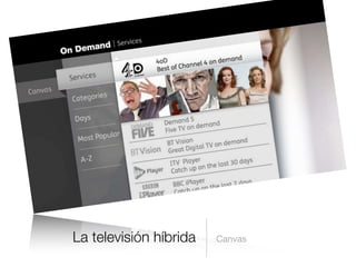 La televisión híbrida Canvas
 