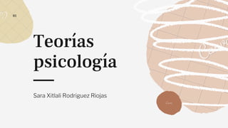 Teorías
psicología
Sara Xitlali Rodriguez Riojas
01
 
