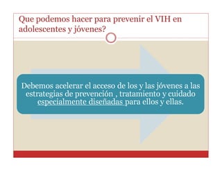 Que podemos hacer para prevenir el VIH en
adolescentes y jóvenes?

 