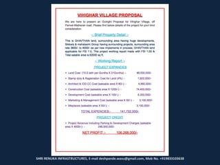 SHRI RENUKA INFRASTRUCTURES, E-mail deshpande.wasu@gmail.com, Mob No. +919833103638
 