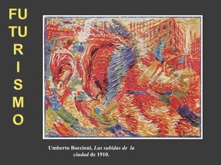 Umberto Boccioni, Las subidas de la
ciudad de 1910.
 