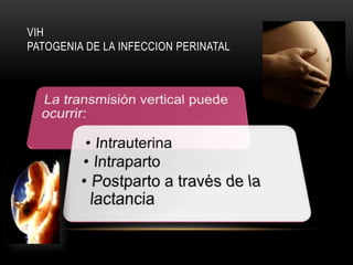 VIH
PATOGENIA DE LA INFECCION PERINATAL
 