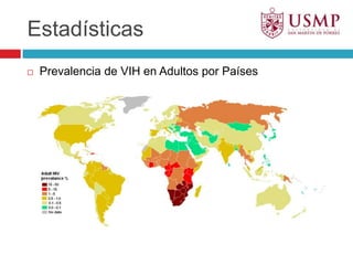 EstadísticasPrevalencia de VIH en Adultos por Países