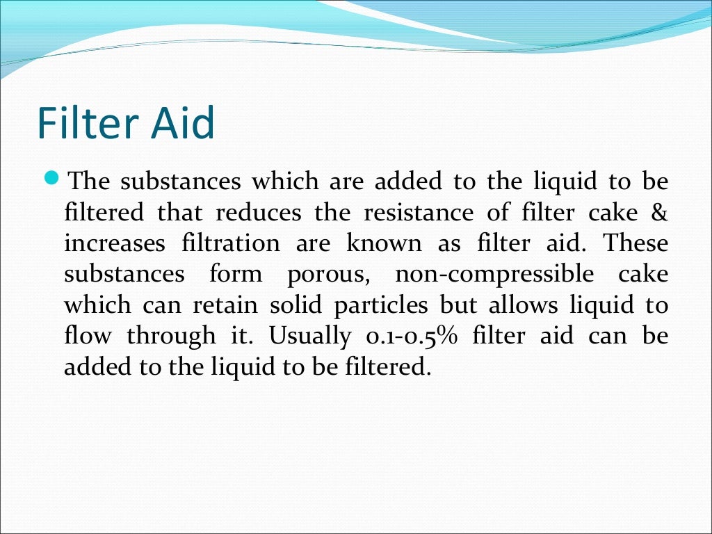 Filtration and clarification