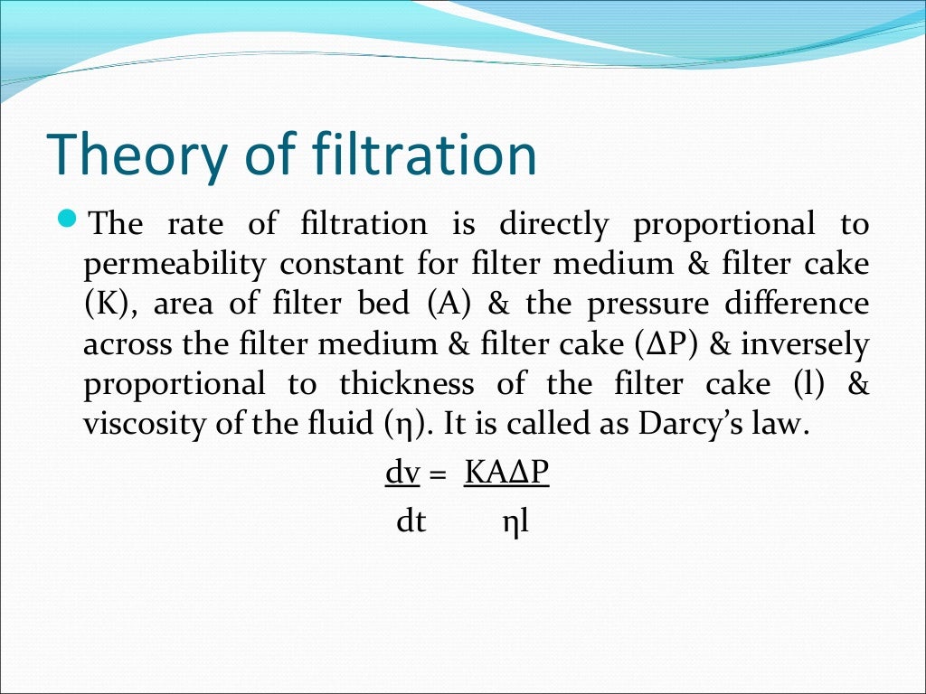 Filtration and clarification