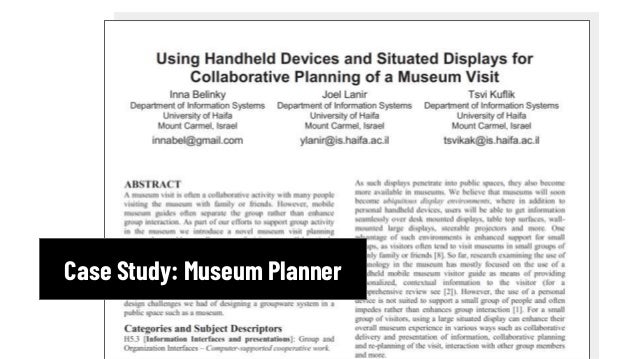 Case Study: Museum Planner
 