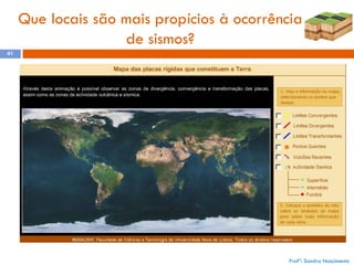 Que locais são mais propícios à ocorrência
de sismos?
41

Profª: Sandra Nascimento

 
