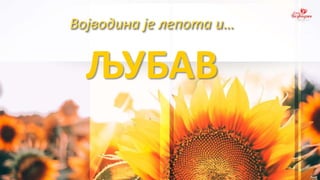 Војводина је лепота и…
ЉУБАВ
 
