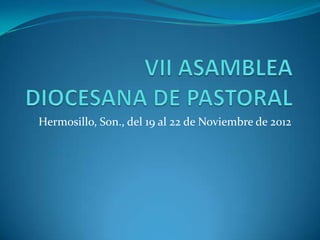 Hermosillo, Son., del 19 al 22 de Noviembre de 2012
 