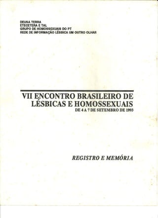 VII Encontro Brasileiro de Lésbicas e Homossexuais