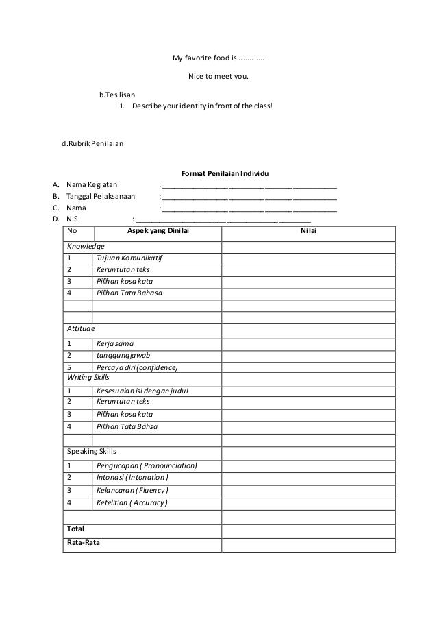 Inspirasi 14 Format Penilaian Tes Lisan Paling Baru